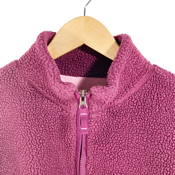 Medium Lands’  Lands End Sherpa 1/4 Zip Quarter Plush Teddy Fleece Pullover - Picture 3 of 9